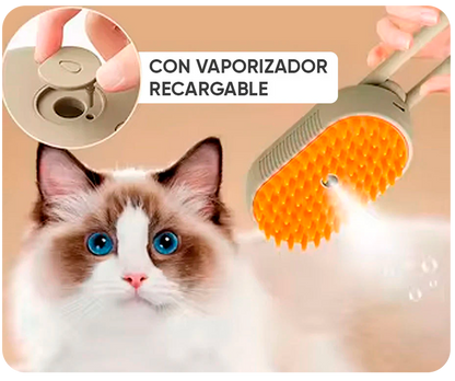 Cepillo de Vapor 3 en 1 para Mascotas